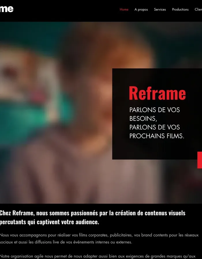 Univers numérique et création audiovisuelle Reframe